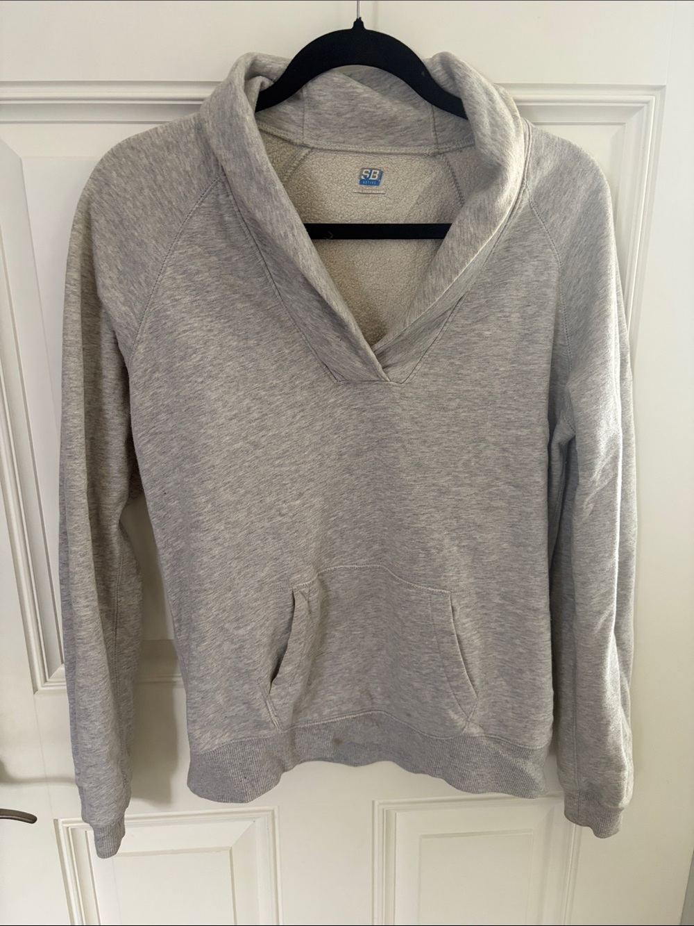 Unbranded Women's Light Gray Shawl Collar Pullover Hoodie